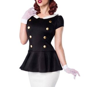 Robe Col Claudine - Noir/Blanc (SKU: 50023-010)