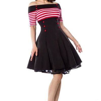 Vestido Vintage - Negro/Rojo/Blanco (SKU: 50001-059)