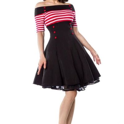 Vintage Dress - Black/Red/White (SKU: 50001-059)