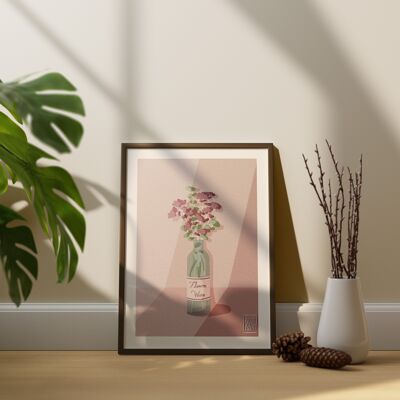 A5 Poster - Wine Flowers
