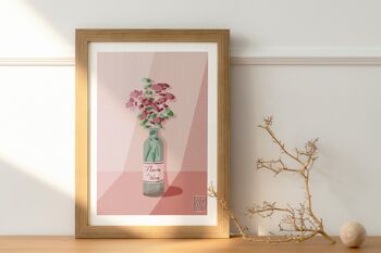 A5 Poster - Wine Flowers 2