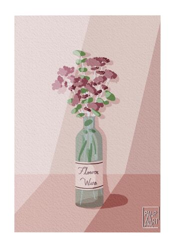 A5 Poster - Wine Flowers 4