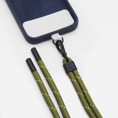 MILITARY GREEN universal cord: adaptable to any phone case, to carry your phone over your shoulder
