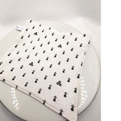 serviettes de table invité motif breton
