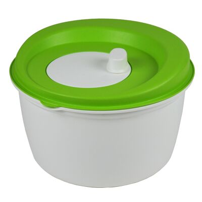 5 liter salad spinner, with sieve insert and hand crank in the lid