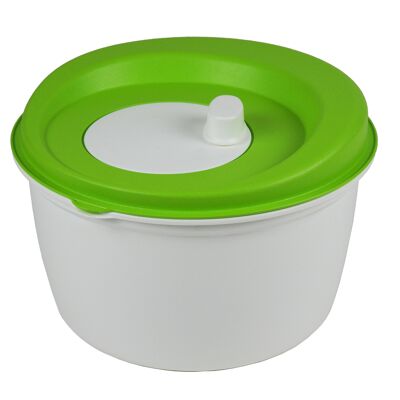 5 liter salad spinner, with sieve insert and hand crank in the lid