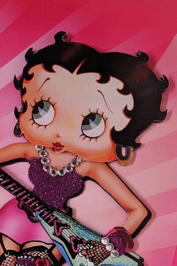 Betty Boop Rock Chick Decoupage Carte de voeux vierge (3D) 4