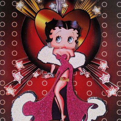 Betty Boop Show Girl Decoupage Carte de voeux vierge