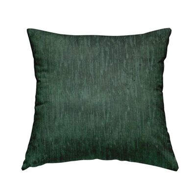 Velvet Fabric Soft Textured Dark Green Plain Cushions Piped Finish Handmade To Order