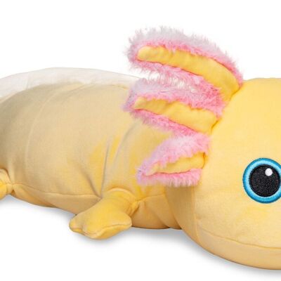 Plush pillow - Axolotl yellow - ultra soft - 59 cm (length) - Keywords: decorative pillow, plush toy, stuffed toy, cuddly toy