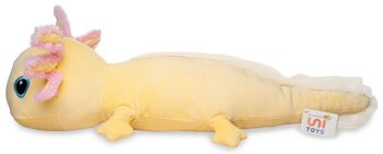 Oreiller en peluche - Axolotl jaune - ultra doux - 59 cm (longueur) - Mots clés : oreiller décoratif, peluche, peluche, doudou 3