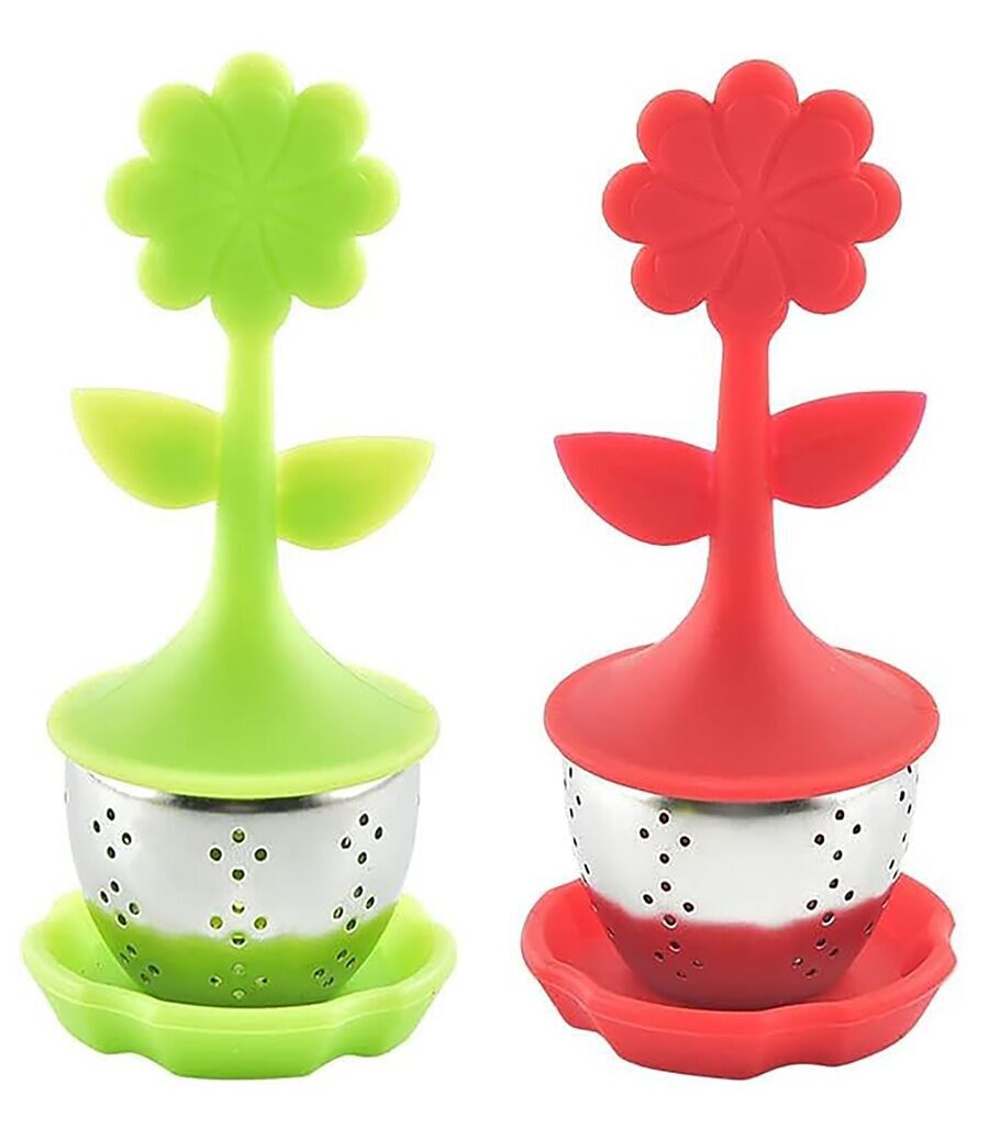 " Teefilter „DAISY“ in Grün und Rot. Abmessung: 5x11cm MB-200B