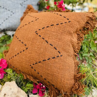 HOUSSE DE COUSSIN MARRON