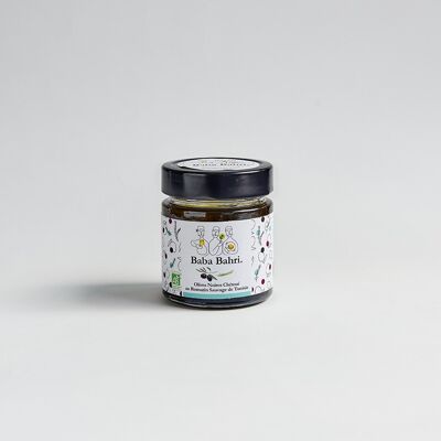 Olives Noires Chetoui Bio à L'huile d'Olive et au Romarin Sauvage