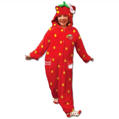 Hello Kitty Tutie Frutie Cutie Strawberry Onesie Taille unique