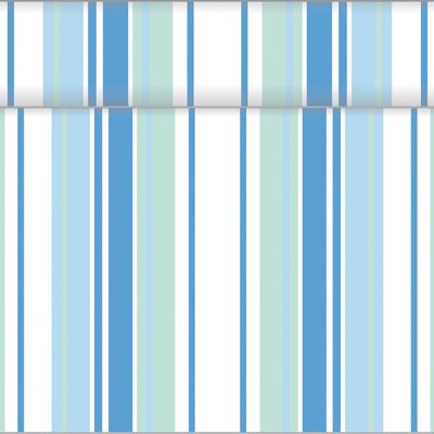 Tischläufer Lines in Weiß-Blau aus Linclass® Airlaid 40 cm x 4,80 m, 1 Stück