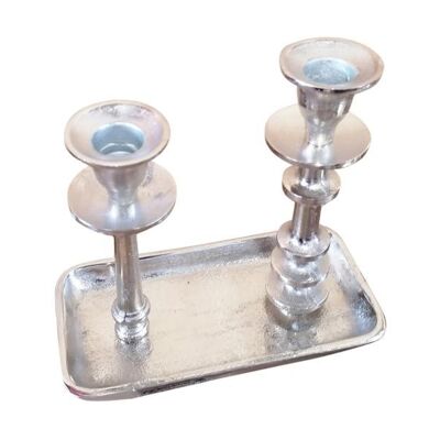 Candlestick silver 2 arms