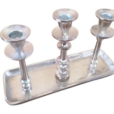 Candelabro plata 3 brazos