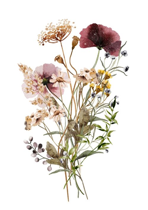 Sustainable card - wild flowers