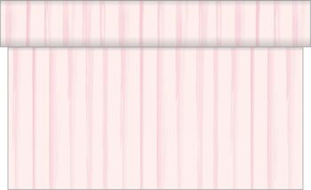 Chemin de table rayures rose et blanc en Linclass® Airlaid 40 cm x 4,80 m, 1 pièce 1