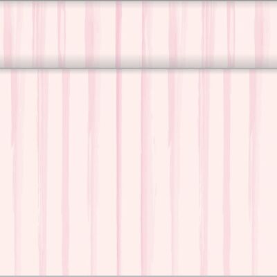 Tischläufer Streifen in Rosa-Weiß aus Linclass® Airlaid 40 cm x 4,80 m, 1 Stück