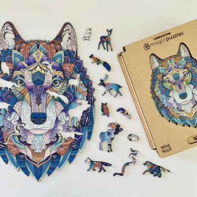 Wild Wolf Jigsaw A4 Premium Box