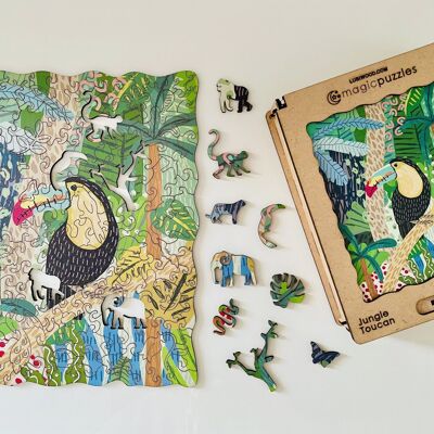 Dschungel-Tukan-Puzzle-Premium-Box