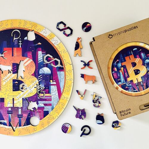 Bitcoin Future Jigsaw A3 ORANGE