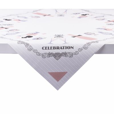 Tablecloth Celebration in grey-old pink made of Linclass® Airlaid 80 x 80 cm, 1 piece