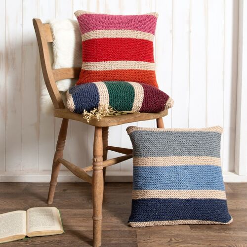 Rainbow Cushion Cover Knitting Kit