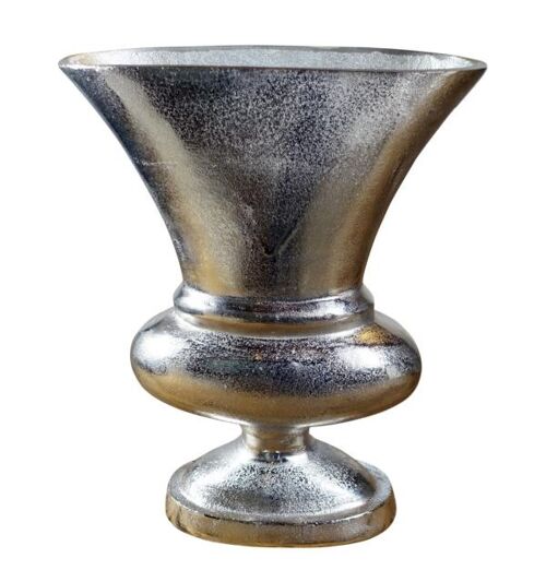 Vase Aluminium Silber L 37 cm
