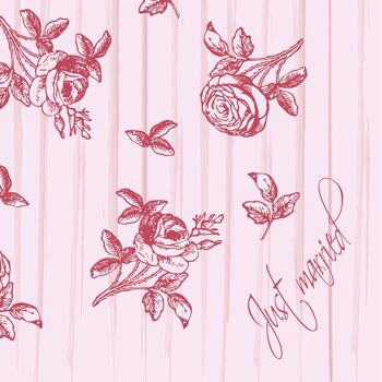 Serviette de table mariage en rose de Linclass® Airlaid 40 x 40 cm, 12 pièces 1
