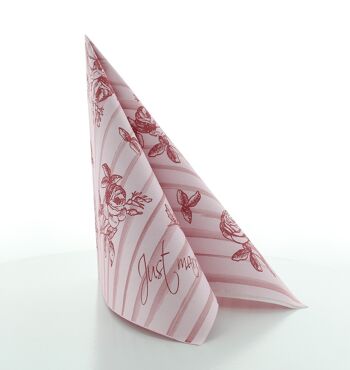 Serviette de table mariage en rose de Linclass® Airlaid 40 x 40 cm, 12 pièces 2