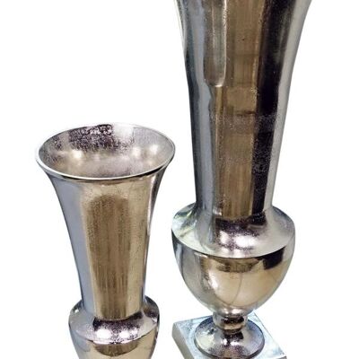 Floor vase L aluminum silver 52 cm