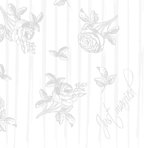 Serviette Hochzeit in Grau aus Linclass® Airlaid 40 x 40 cm, 12 Stück