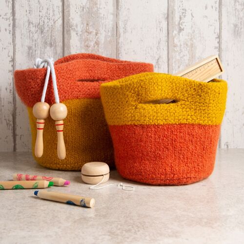 Felted Baskets Home Knitting Kit