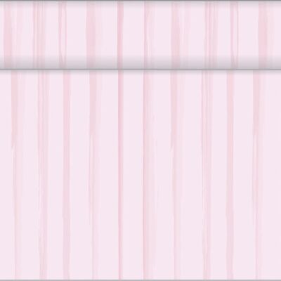 Camino de mesa rayas de boda en rosa de Linclass® Airlaid 40 cm x 4,80 m, 1 pieza