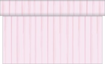 Chemin de table rayures de mariage en rose en Linclass® Airlaid 40 cm x 4,80 m, 1 pièce 1