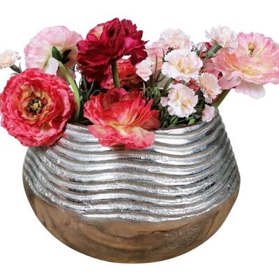 Vase Round Silver 38 cm L
