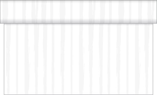 Tischläufer Hochzeits-Streifen in Grau aus Linclass® Airlaid 40 cm x 4,80 m, 1 Stück