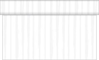 Chemin de table rayures de mariage en gris de Linclass® Airlaid 40 cm x 4,80 m, 1 pièce 1