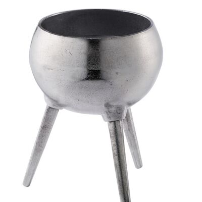 Plant pot tripod silver vase L