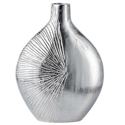 Vase silver metal 31 cm
