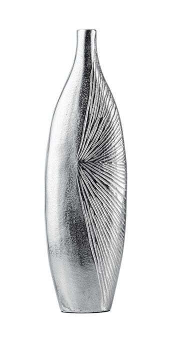 Vase métal argenté 44 cm 1