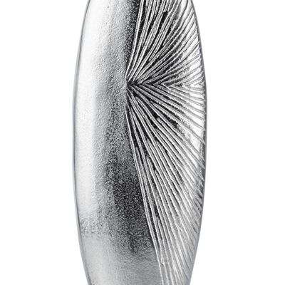 Vase métal argenté 44 cm