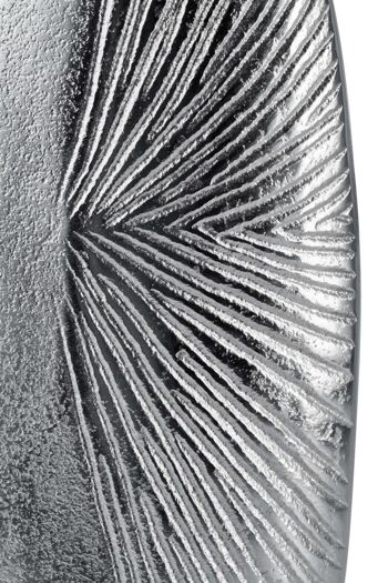 Vase métal argenté 44 cm 3