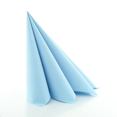 Serviette bleu clair de Linclass® Airlaid 40 x 40 cm, 12 pièces