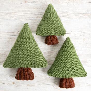 Kit de tricot coussin sapin 2