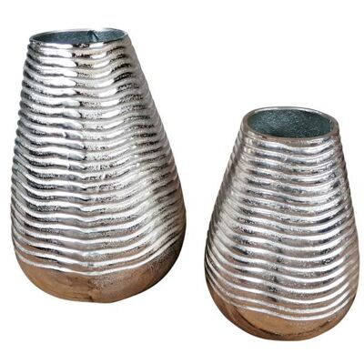 Vase L Round Silver 32 cm