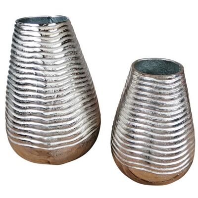 Vase L Round Silver 32 cm